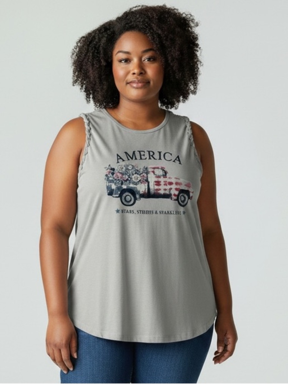 NWTs Patriotic Truck Graphic Tee